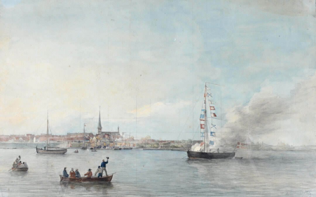 Kongelig modtagelse i Nyborg Havn 1840